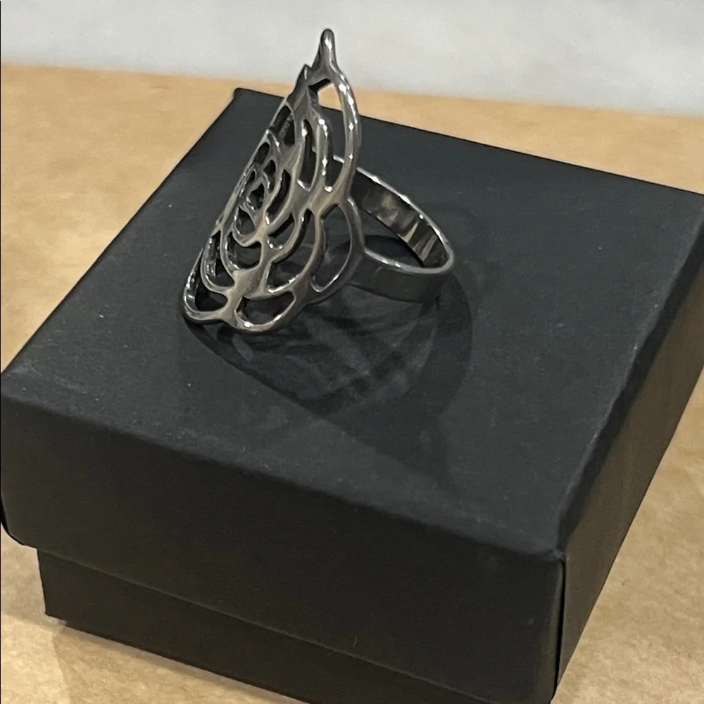 Rose Cutout Ring Floral Bohemian Jewelry